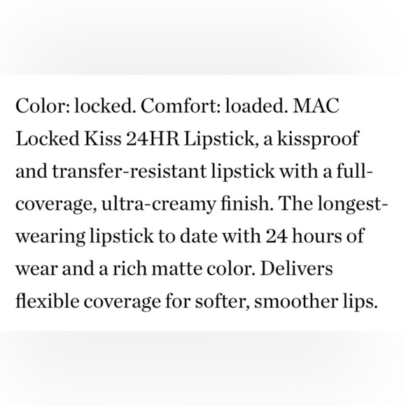 MAC Cosmetics Locked Kiss 24HR Lipstick EXTRA CHILI 🫦 NEW - Picture 6 of 8